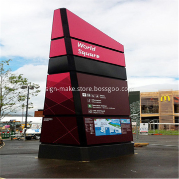 Exterior Customized Advertising Pylon Signs